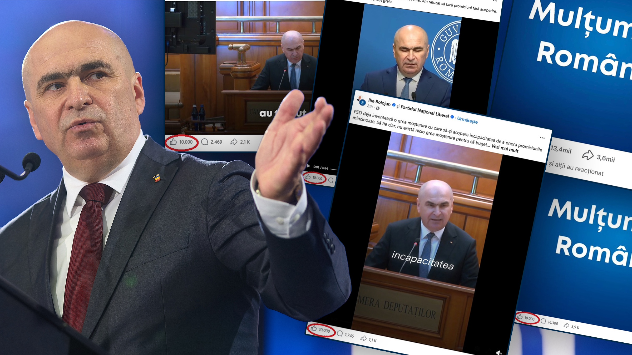 Anomalii masive pe pagina de Facebook a lui Ilie Bolojan: Scăderi de sute de mii de like-uri