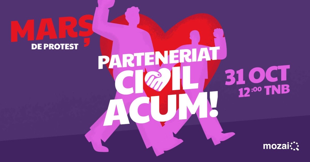 Protest în București pentru recunoașterea legală a parteneriatului civil: „Ne-am săturat să fim ignorați!”