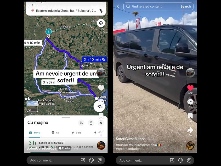 Recrutare pe TikTok pentru trafic de migranți: Șoferi români sunt atrași cu sume uriașe în Grecia