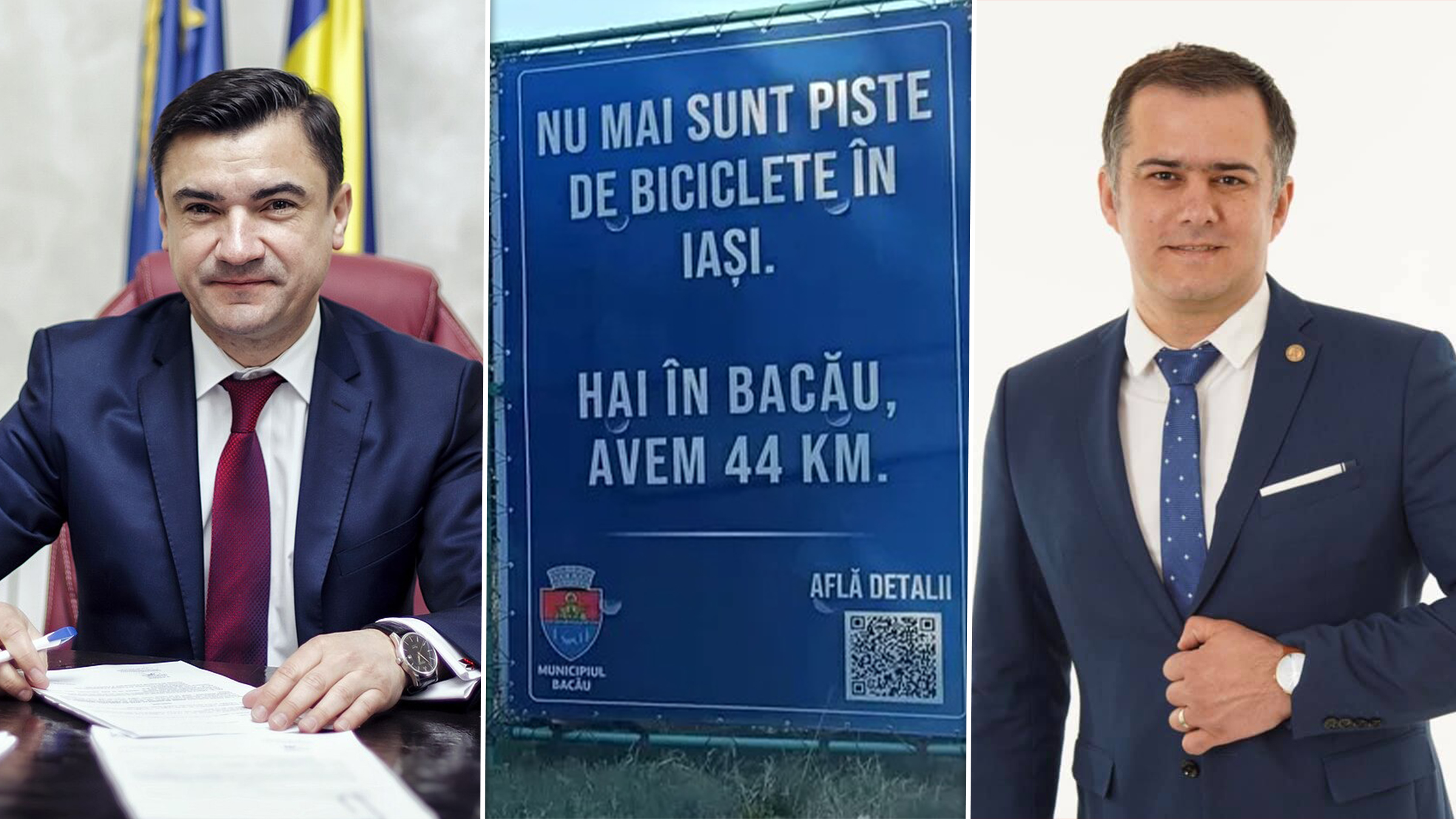 Război de bannere între Iași și Bacău: Mihai Chirica îl acuză pe Lucian Stanciu-Viziteu de atacuri politice