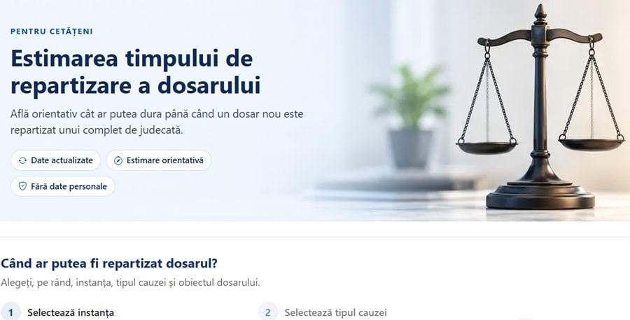 Prima săptămână de normare în instanțe: Tribunalele au cel mai mic grad de preluare a dosarelor noi