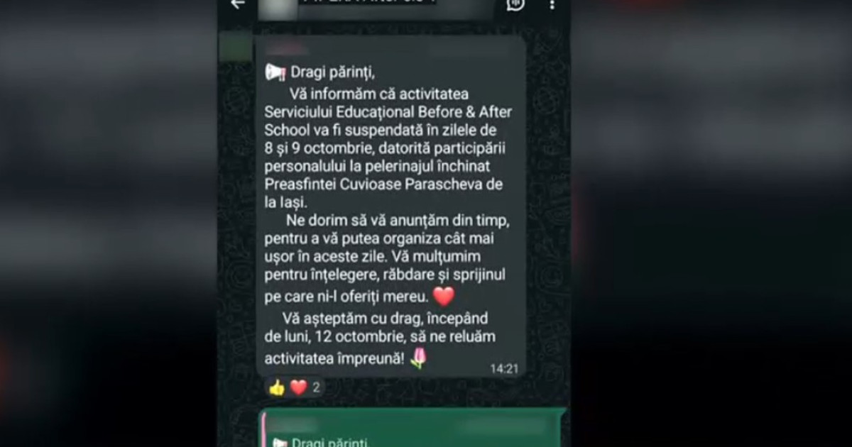 Scandal la o școală din Voluntari: Programul After School suspendat pentru pelerinajul de Sfânta Parascheva