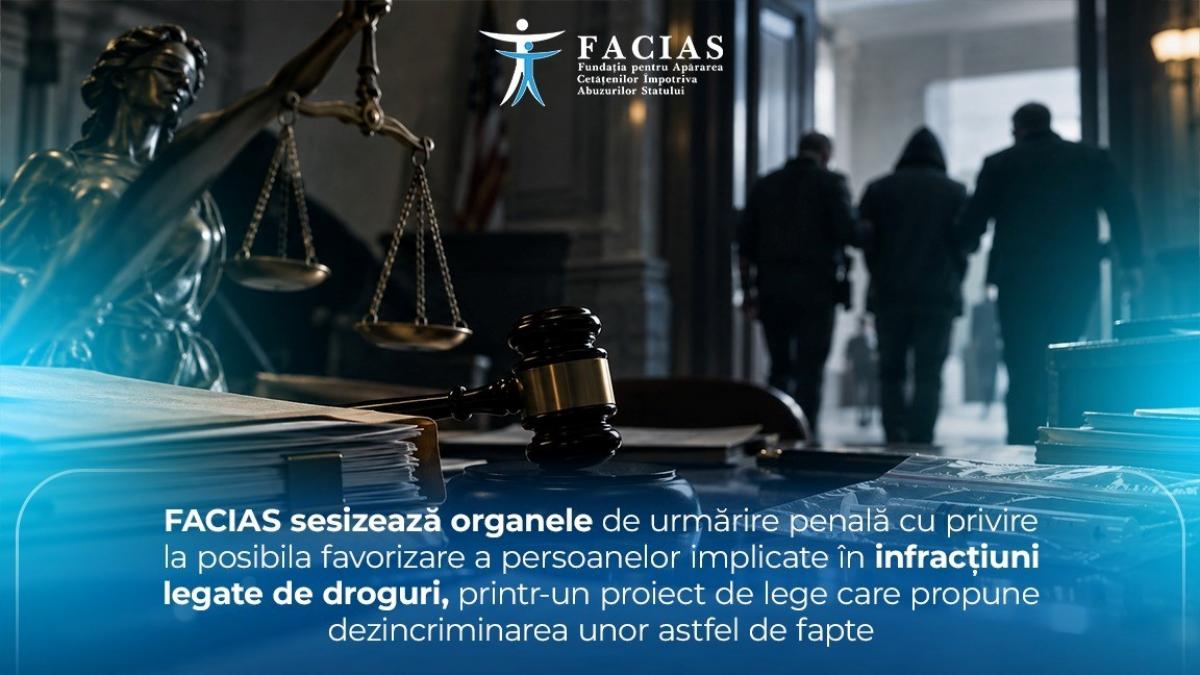 Sesizare la DIICOT pentru proiectul de lege care propune dezincriminarea drogurilor pentru consum propriu