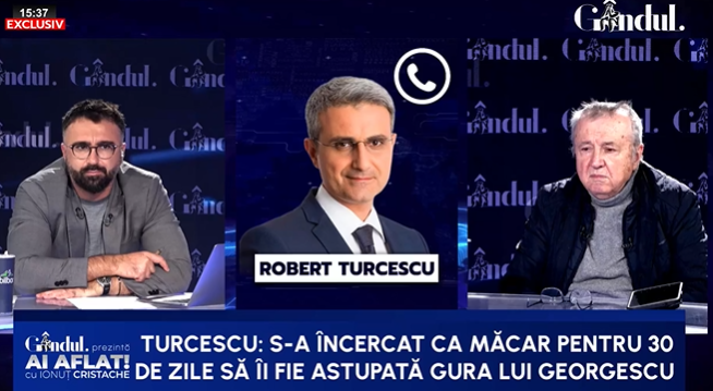 Robert Turcescu susține că arestarea lui Călin Georgescu a fost o manevră politică pentru a-i opri activitatea